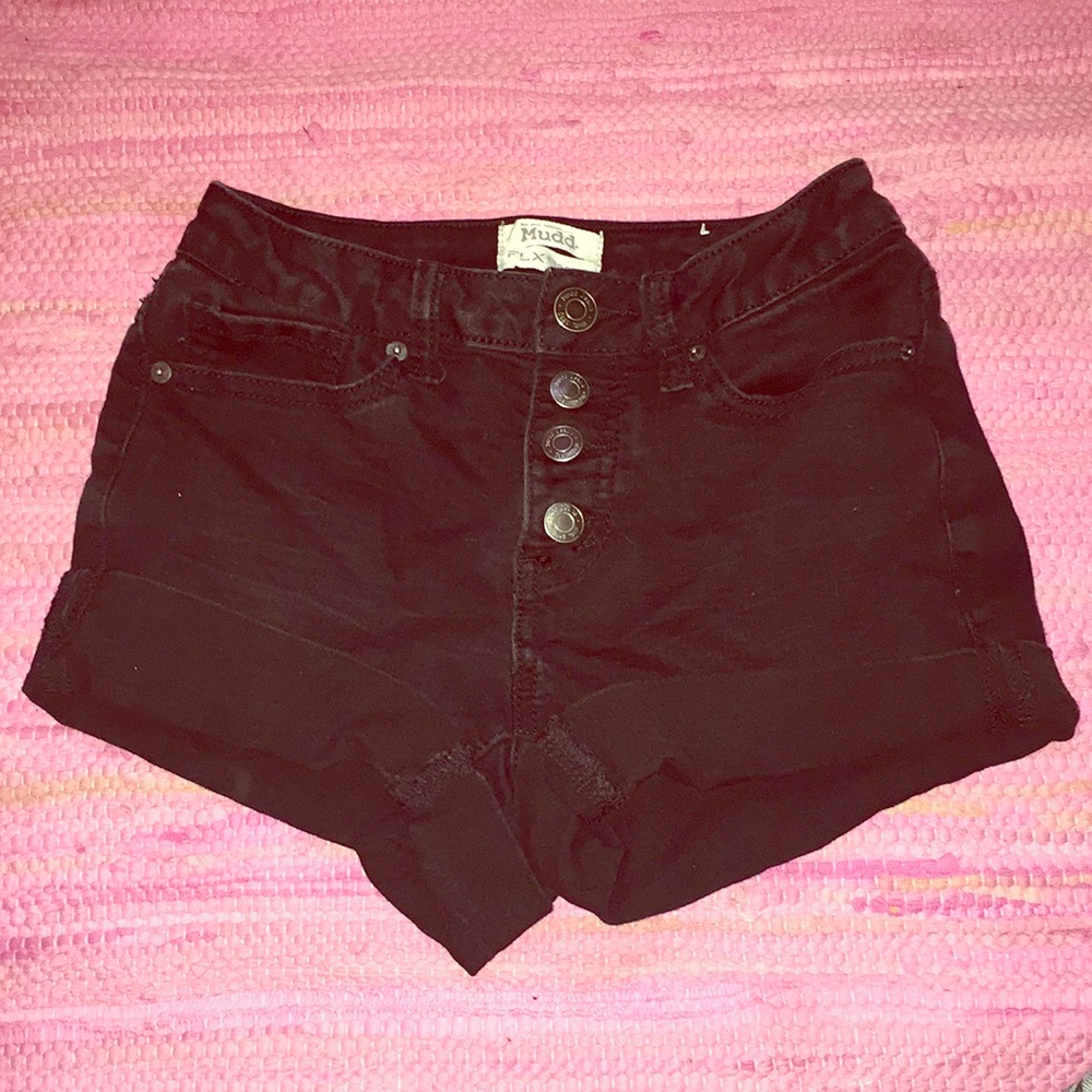 Mudd high waisted black shirt shorts size 1